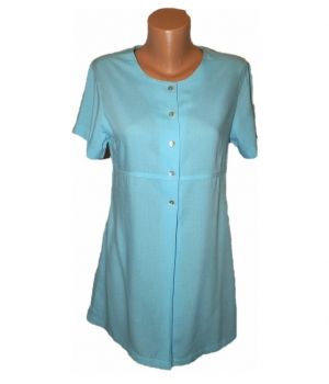 M-L Тюркоазена  блуза-туника  от район (изкуствена коприна)