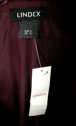 Лилаво кадифено сако с връзки Lindex