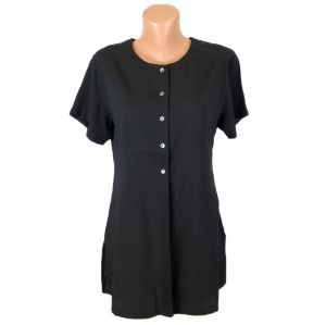 M-L Черна блуза от район (изкуствена коприна)