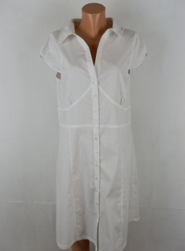XL Памучна бяла рокля (с етикет)