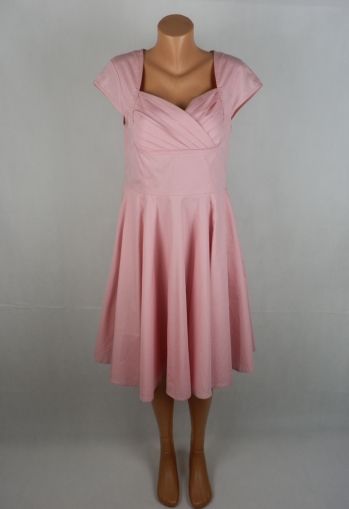 L Нежна розова памучна индийска рокля
