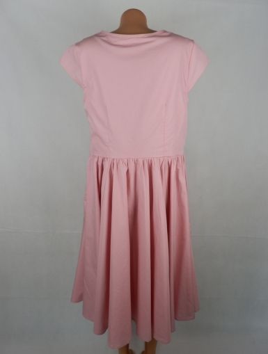 XL Розова памучна индийска рокля 