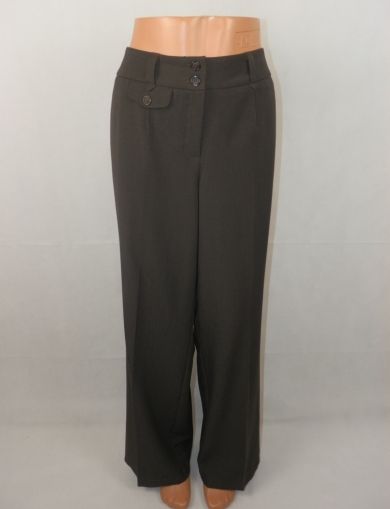 XXL-XXXL Плътен еластичен шоколадов панталон за есента