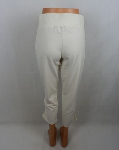 XL Кремав трикотажен спотрен панталон-клин с широк ластик
