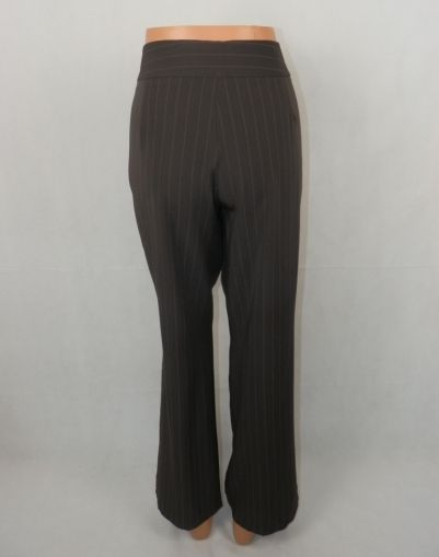 XL Еластичен шоколадов панталон на райета