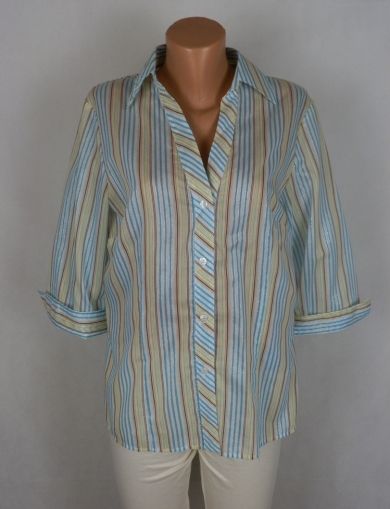 L-XL Лека памучна блуза на райета