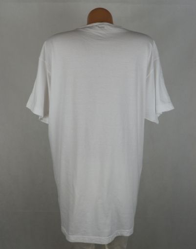 XXL Дълга бяла памучна блуза