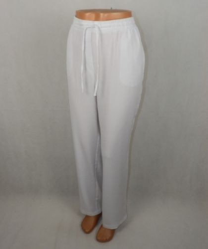 XL Бял памучен панталон на ластик