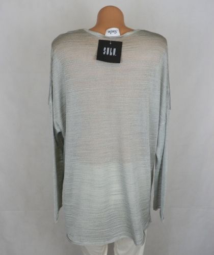 XXL Еластична машинно плетена блуза от вискоза (с етикет)