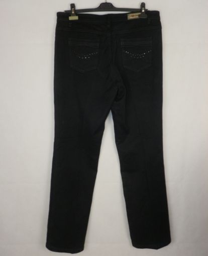 XL-XXL Дебел черен памучен панталон тип дънки (с етикет)