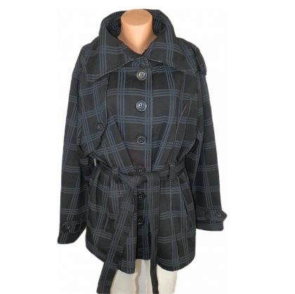 XXL-XXXL-XXXXL  Трикотажно памучно палто с поларена подплата