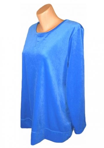 XXL Синя кадифена блуза