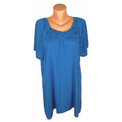 XXL Еластична синя блуза-туника ( с етикет)
