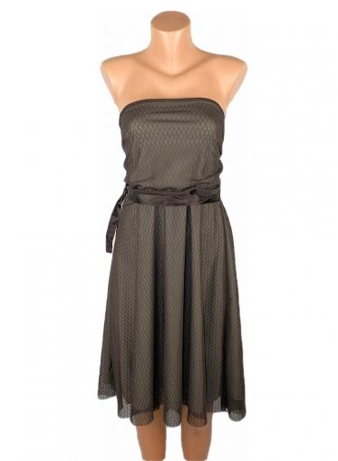 XXL Michelle  Красива еластична рокля от мрежест плат без презрамки