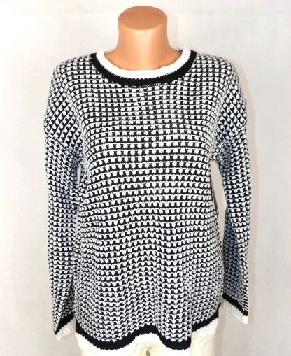 XL Черно-бял пуловер ( с етикет)