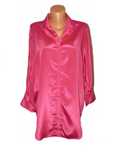XL-XXL Розова блуза-туника от коприна