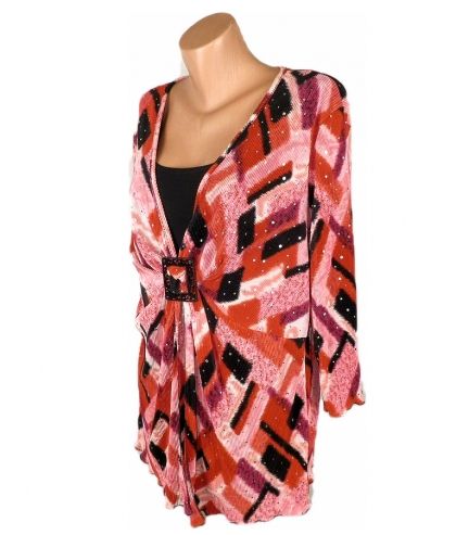 Цветна плисирана блуза-туника