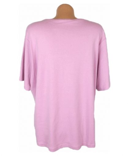 XXXL Розова трикотажна памучна блуза