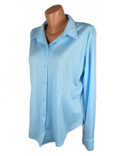 XL Еластична светло-синя блуза