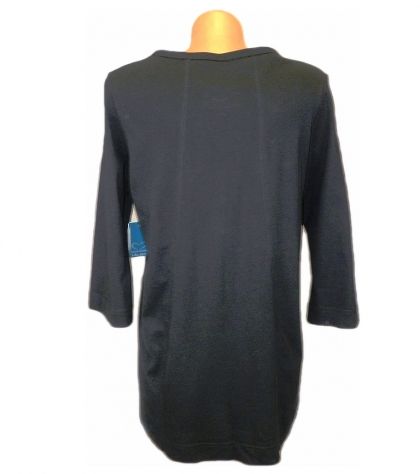 L-XL Черна трикотажна памучна блуза ( с етикет)