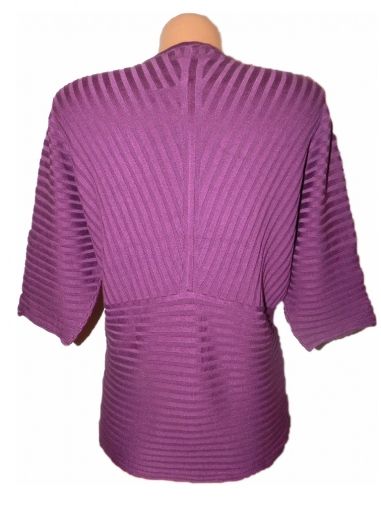 XL Интересна еластична лилава блуза от вискоза