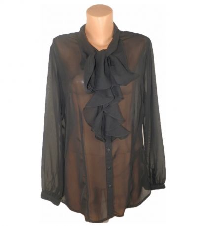 L-XL Шифонова блуза с волани
