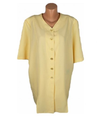 XXL-XXXL Лека жълта блуза тип сако