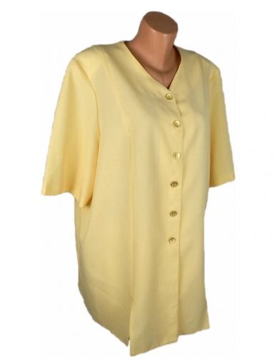 XXL-XXXL Лека жълта блуза тип сако
