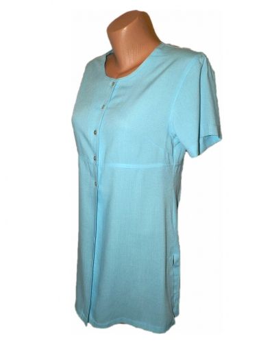 M Тюркоазена  блуза-туника  от район (изкуствена коприна)