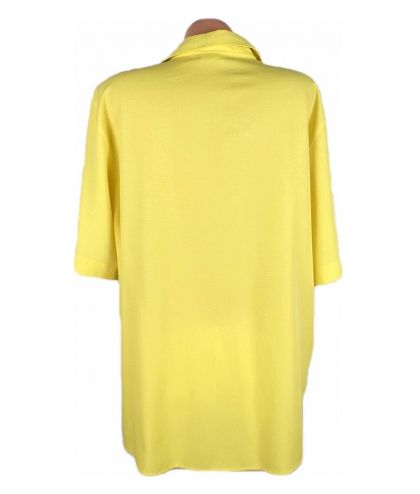 XXL Лека жълта риза от вискоза