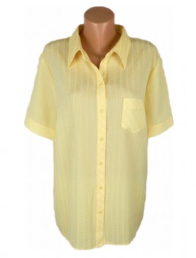 XXL Жълта риза от интересна материя 
