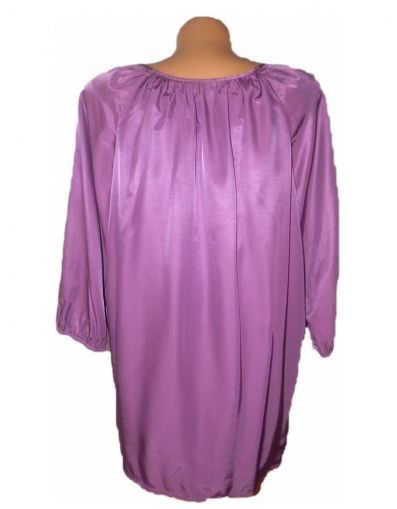 XXL Лилава блуза-туника от район (изкуствена коприна)