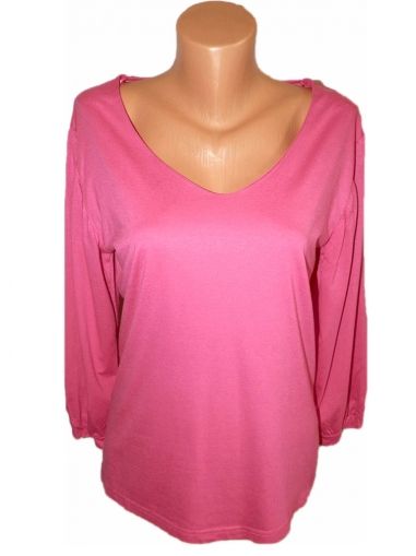 XL Розова трикотажна интересна блуза