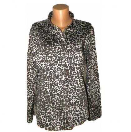 XL-XXL Еластична памучна блуза с хищен принт