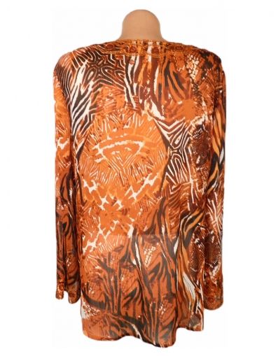 L-XL Шифонова блуза-туника с украси