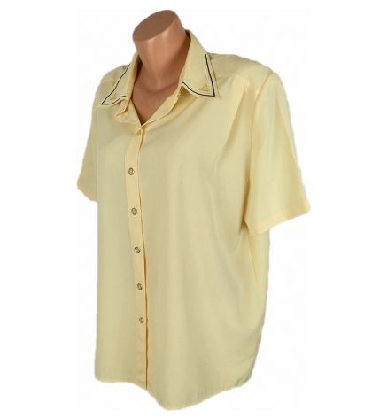 Жълта риза от сатен Biaggini
