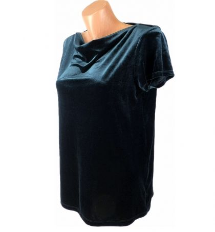 L-XL Кадифена блуза с гръцко деколте