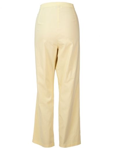 Жълт еластичен панталон от вискоза Helena vera
