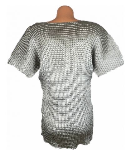 XL-XXL Много еластична сребриста плисирана блуза