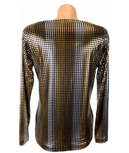 L-XL Еластична блуза от интересна материя
