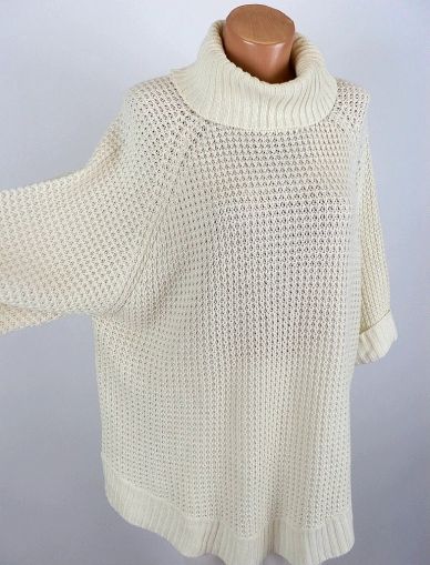 XXL-XXXL Кремав пуловер с къс ръкав