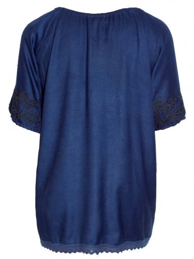 Синя бродирана блуза Eaonplus