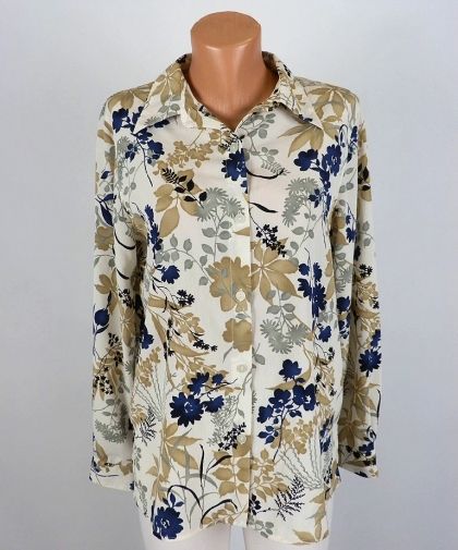 L-XL Красива шифонова блуза с флорална рисунка