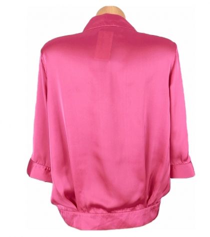 L-XL Красива розова блуза от лек сатен
