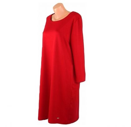 XL-XXL Червена еластична рокля 