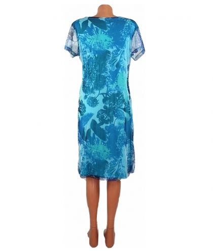 XL Еластична рокля от мрежест плат