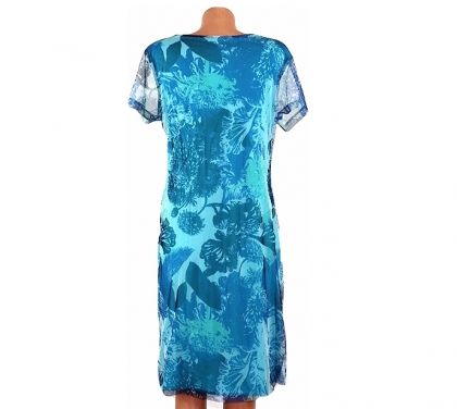 XL Еластична рокля от мрежест плат