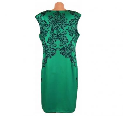 XL Suzanne Betro Зелена рокля с орнаменти (с етикет)