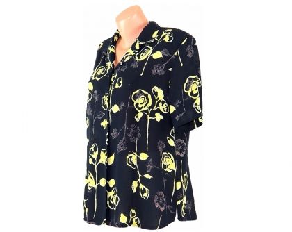 Шифонова риза с флорална рисунка