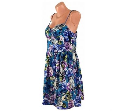XL Цветна памучна рокля за лято